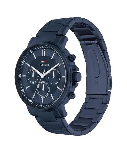 Tommy Hilfiger ▫️ Relógio analógico multifunções de quartzo para homem, com bracelete em aço inoxidável ou em pele 2
