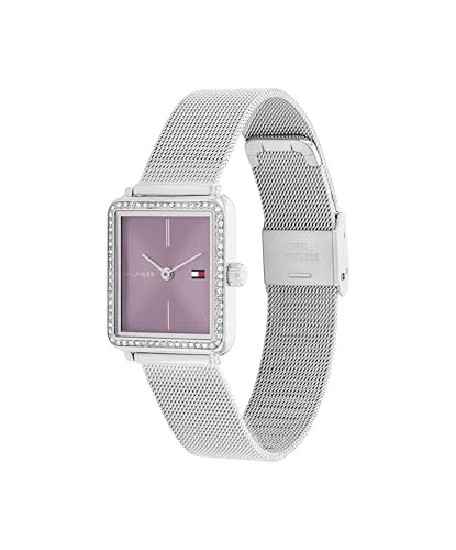 Tommy Hilfiger ▫️ Relógio com movimento de quartzo e dois ponteiros para mulher, com bracelete em malha de aço inoxidável – Disponível em ouro-rosa, prateado ou dourado 2