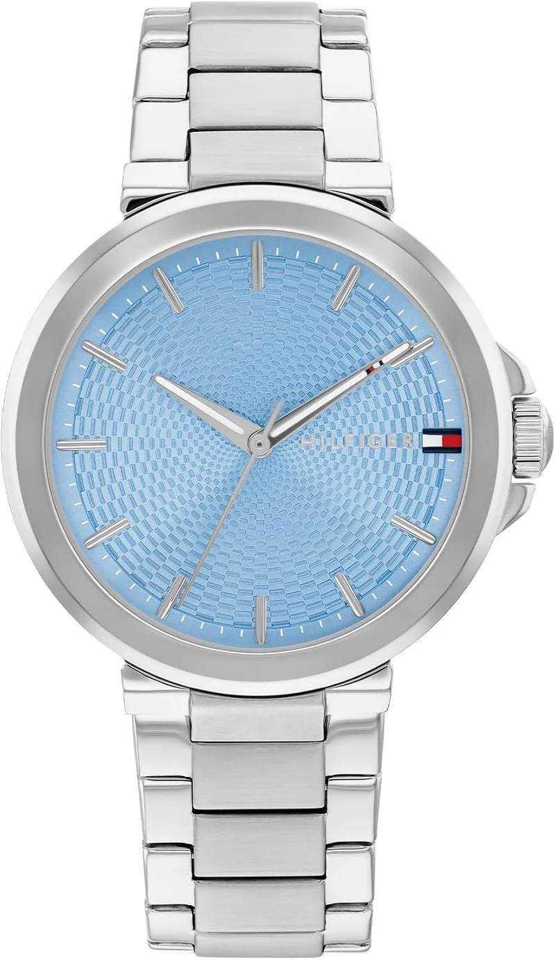 Tommy Hilfiger ▫️ Relógio com mecanismo de quartzo e três ponteiros para mulher, com bracelete em aço inoxidável prateado ou dourado