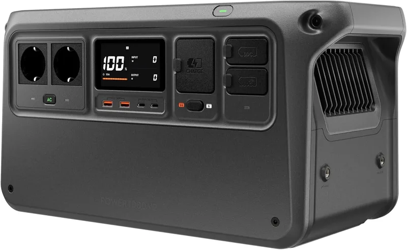 DJI ▫️ Estação de energia portátil Power 1000 V2, bateria LFP de 1024 WH, potência de saída de 2600 W, recarga de 0% a 80% em 37 minutos, gerador elétrico para uso doméstico e autocaravanas, sem ligação à rede elétrica