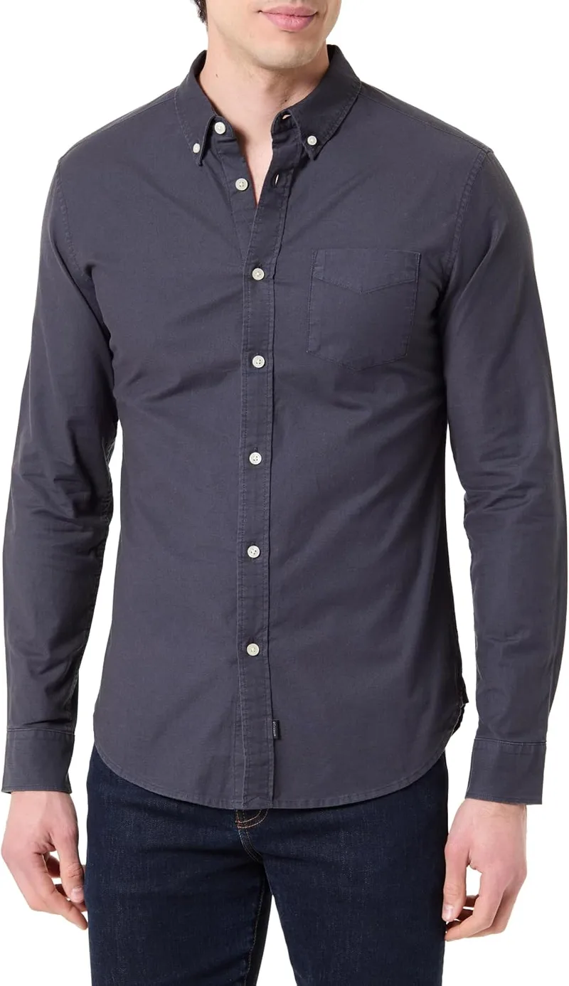 Dockers ▫️ Camisa Stretch Oxford Slim para Homem