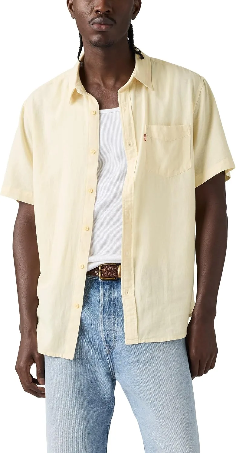Levi's ▫️ S/S Sunset 1 Pkt Standrd Camisa de botões para homem