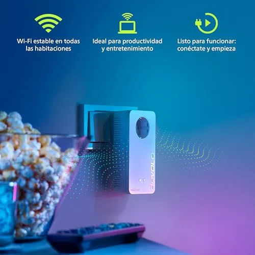 Devolo ▫️ Magic 2 WiFi 6 Next Starter Kit, adaptador Wi-Fi Powerline, até 3 000 Mbps, compatível com redes Mesh Wi-Fi, 2 portas LAN Gigabit, ponto de acesso, branco 4
