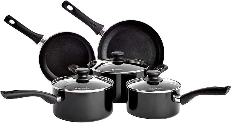 Amazon Basics ▫️ Conjunto de 5 utensílios de cozinha em cerâmica antiaderente para fogões de indução