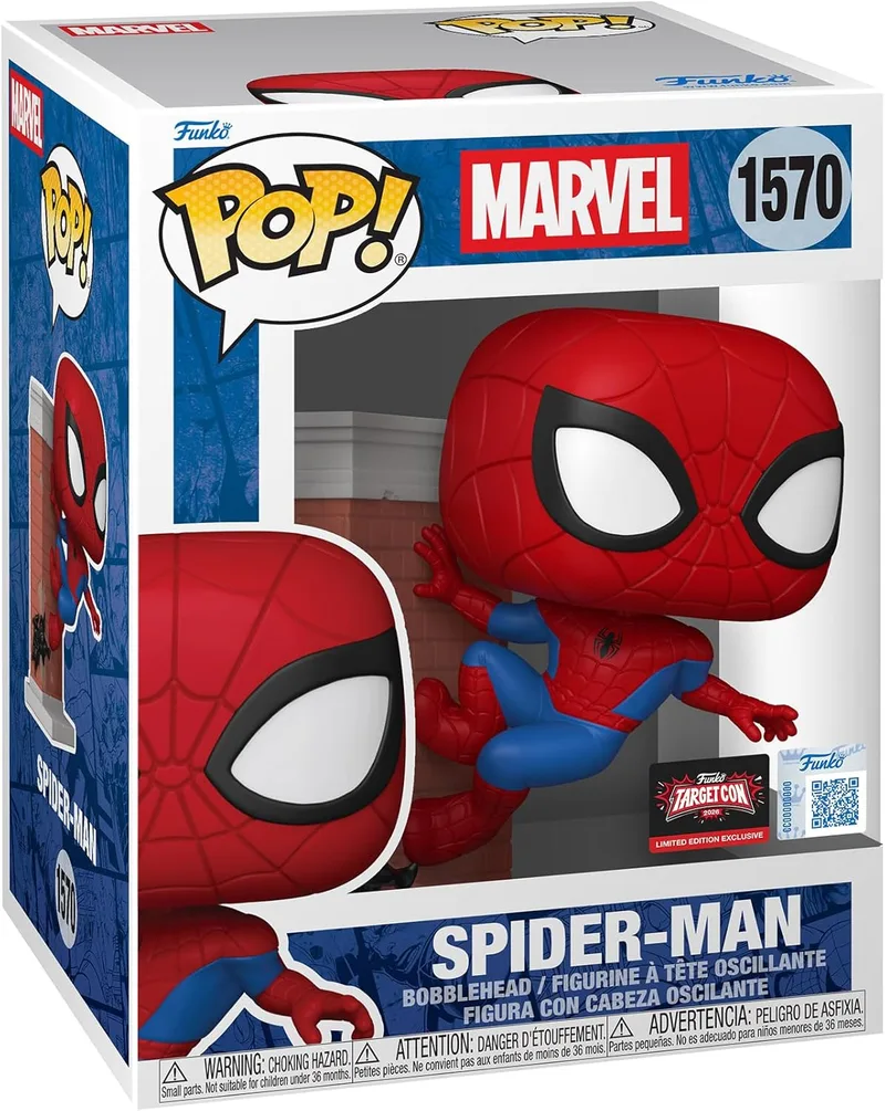 Funko ▫️ Pop! Premium: Homem-Aranha - Homem-Aranha Inclinado - Figura de vinil colecionável - Ideia para presente - Produto oficial - Fãs de super-heróis ()