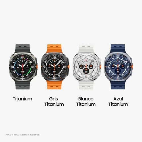 Samsung ▫️ Galaxy Watch Ultra 2025 47 mm - Smartwatch LTE com IA, titânio, botão personalizável, monitorização da saúde, garantia do fabricante de 3 anos + 1 ano extra, titânio prateado (versão espanhola) 2