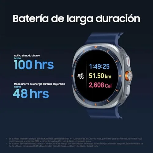 Samsung ▫️ Galaxy Watch Ultra 2025 47 mm - Smartwatch LTE com IA, titânio, botão personalizável, monitorização da saúde, garantia do fabricante de 3 anos + 1 ano extra, titânio prateado (versão espanhola) 6