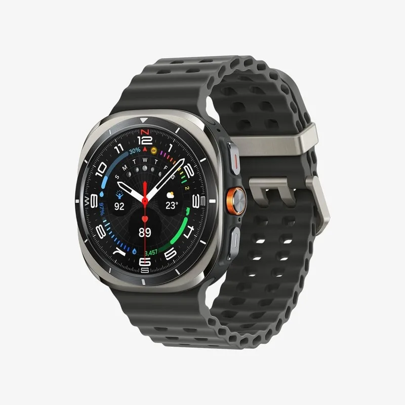Samsung ▫️ Galaxy Watch Ultra 2025 47 mm - Smartwatch LTE com IA, titânio, botão personalizável, monitorização da saúde, garantia do fabricante de 3 anos + 1 ano extra, titânio prateado (versão em inglês)