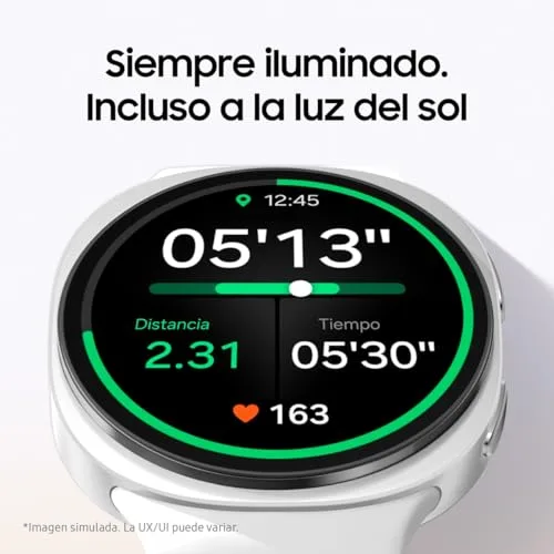 Samsung ▫️ Galaxy Watch8, 44 mm, Bluetooth, Galaxy AI, smartwatch, processador de 3 nm, assistente de saúde e sono, monitorização desportiva, garantia de 3 anos + 1 ano extra, prateado (versão espanhola) 3