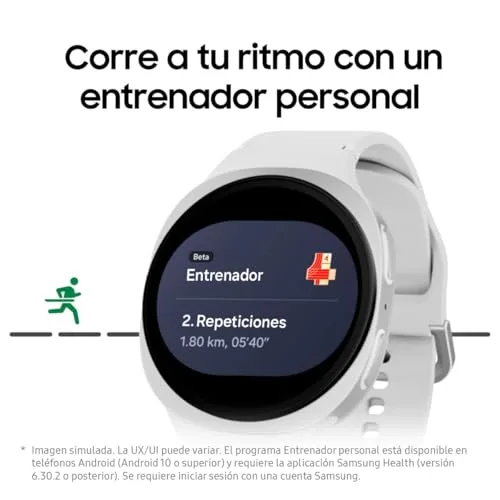 Samsung ▫️ Galaxy Watch8, 44 mm, Bluetooth, Galaxy AI, smartwatch, processador de 3 nm, assistente de saúde e sono, monitorização desportiva, garantia de 3 anos + 1 ano extra, prateado (versão espanhola) 5