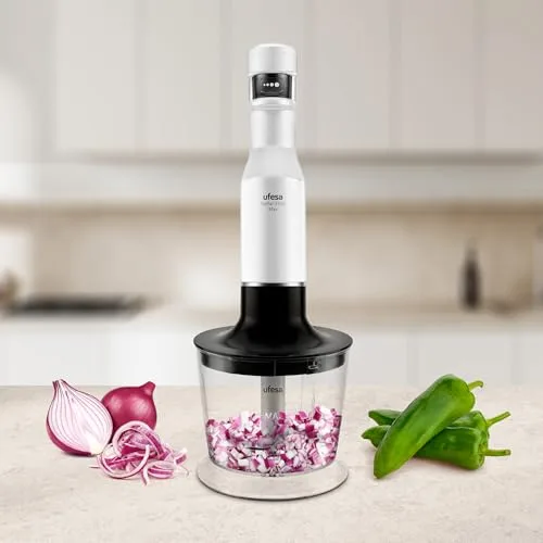 Ufesa ▫️ Batedeira de Mão Stellar Max TouchSpeed 1500 W, Ecrã Digital, Velocidade Variável por Toque, 4 Lâminas de Alta Eficiência, Ergonómica, Antiespratos, Copo Medidor, Emulsionador e Picador 3