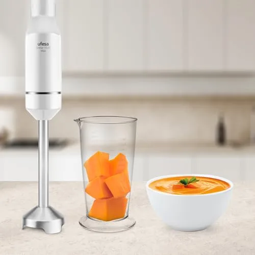 Ufesa ▫️ Batedeira de Mão Stellar Max TouchSpeed 1500 W, Ecrã Digital, Velocidade Variável por Toque, 4 Lâminas de Alta Eficiência, Ergonómica, Antiespratos, Copo Medidor, Emulsionador e Picador 6