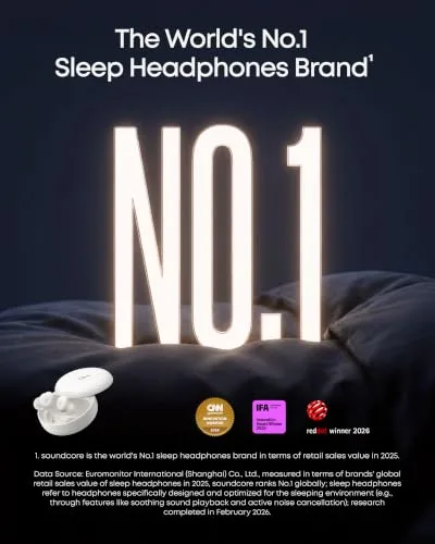 Soundcore ▫️ Auscultadores Sleep A30 da Anker: com cancelamento ativo de ruído, sistema adaptativo para bloquear o ronco, máximo conforto para quem dorme de lado e 45 horas de reprodução 2