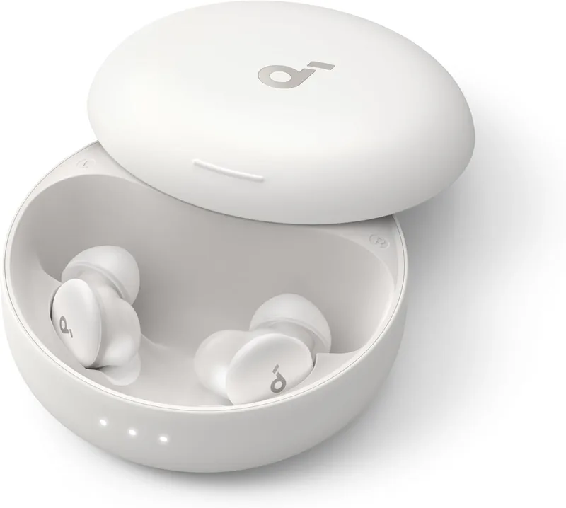 Soundcore ▫️ Auscultadores Sleep A30 da Anker: com cancelamento ativo de ruído, sistema adaptativo para bloquear o ronco, máximo conforto para quem dorme de lado e 45 horas de reprodução