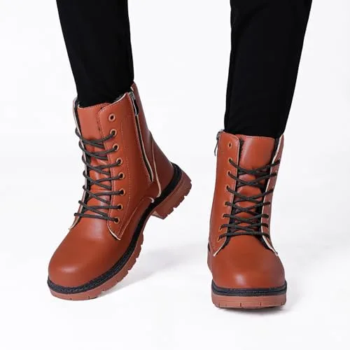 Topwolve ▫️ Botas para mulher impermeáveis, botins de cano curto para o inverno, com forro quente, botas de neve 2