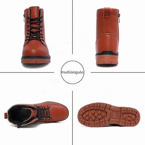 Topwolve ▫️ Botas para mulher impermeáveis, botins de cano curto para o inverno, com forro quente, botas de neve 4