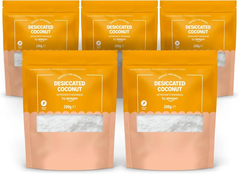 by Amazon ▫️ da Amazon: Coco Seco - 200 g, embalagem de 5