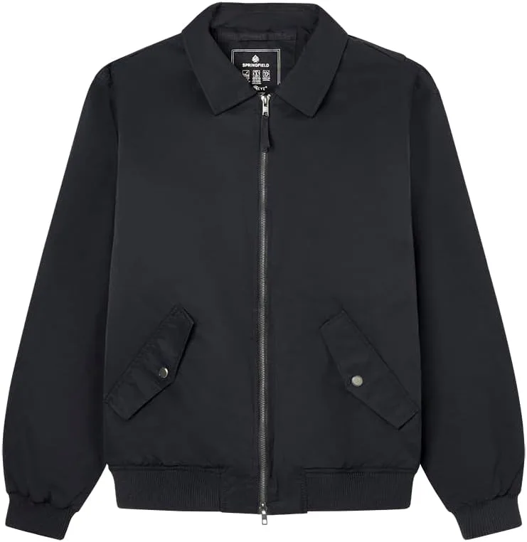 SPRINGFIELD ▫️ Casaco Aviator Light Puffed com gola de camisa. Casaco leve para homem