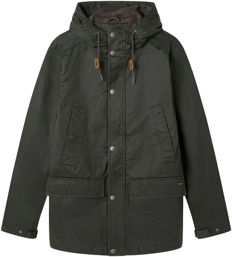 SPRINGFIELD ▫️ Parka encerada com capuz Parka com capuz para homem