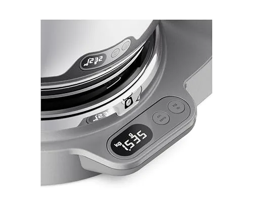 kenwood ▫️ Titanium Chef Baker XL KVL85.224SI, Robô de Cozinha, Balança Integrada, Taças de Aço Inoxidável de 5 L e 7 L, Pá K, Gancho para Amassar, Varas, Copo de Vidro, Picador de Carne, 1200 W, Prateado 4