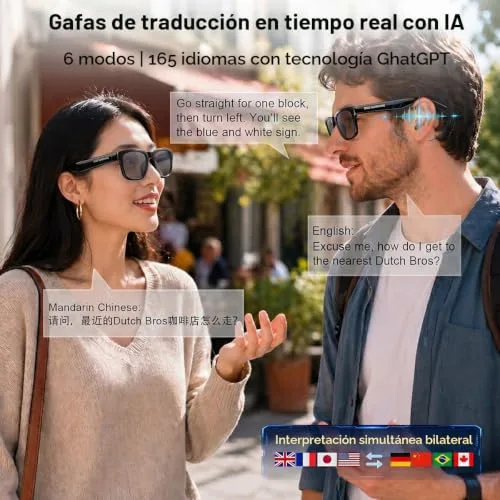 OhO sunshine ▫️ Óculos OhO sunshsine AI, óculos de sol com áudio Bluetooth e 10 horas de autonomia, tradução via ChatGPT, resistentes à água e com design de orelhas abertas 2