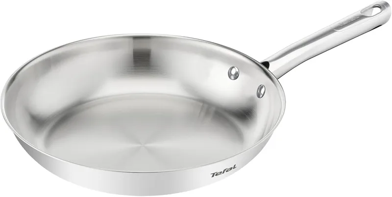 Tefal ▫️ Duetto On - frigideira de 20 cm, Aço inoxidável, Cozedura rápida e uniforme, Adequada para indução, Pega ergonómica, Garantia de 10 anos, Resultados estaladiços