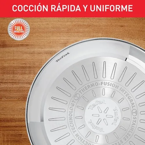 Tefal ▫️ Duetto On - Conjunto de 2 frigideiras, aço inoxidável, sem revestimento 5