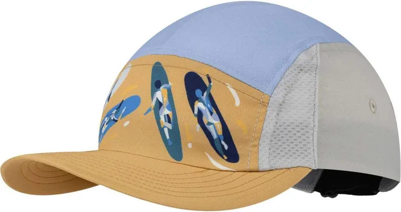 Buff ▫️ ® | Boné de 5 painéis Go Flexible, UPF50, ajustável, sustentável, leve, para corrida, materiais reciclados, confortável, tamanho L/XL, azul