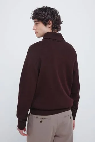 SPRINGFIELD ▫️ Gg7 Camisola com gola tipo smoking em malha e etiqueta em PU Camisola com gola tipo smoking para homem 4