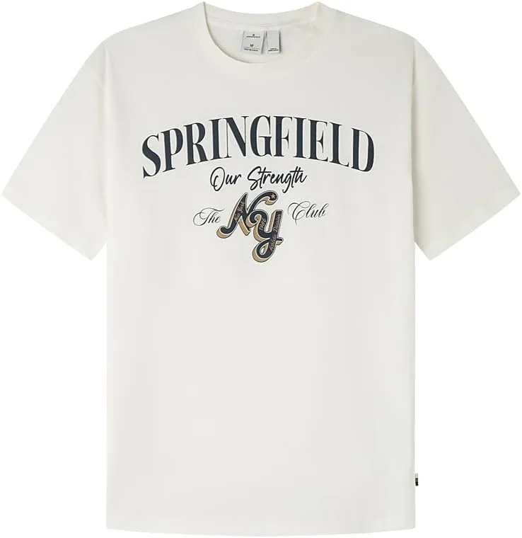 SPRINGFIELD ▫️ Camiseta com logótipo para homem