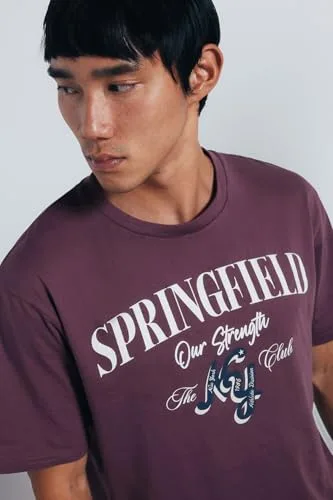 SPRINGFIELD ▫️ Camiseta com logótipo para homem 2