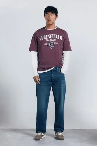 SPRINGFIELD ▫️ Camiseta com logótipo para homem 3