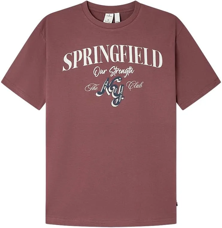 SPRINGFIELD ▫️ Camiseta com logótipo para homem