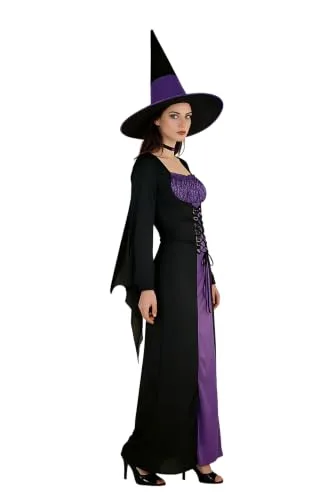 MOYGOR ▫️ Fato de bruxa para mulher, vestido medieval renascentista, fato de bruxa, fato de bruxa, fato de bruxa, fato de Halloween e carnaval 2
