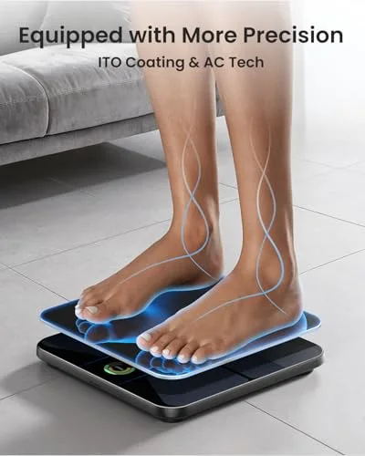 RENPHO ▫️ Balança Inteligente com Aplicação, 18 Parâmetros, Recarregável, Wi-Fi/Bluetooth 5