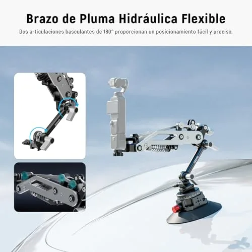 NEEWER ▫️ GA022 Suporte para câmara de ação para automóvel com ventosa a vácuo e braço hidráulico 4