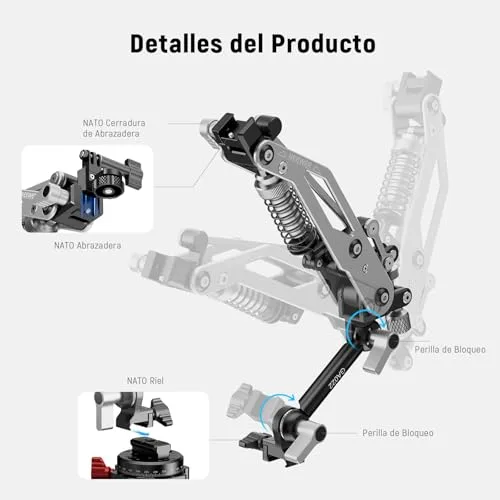 NEEWER ▫️ GA022 Suporte para câmara de ação para automóvel com ventosa a vácuo e braço hidráulico 5