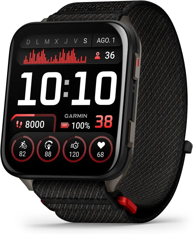 Garmin ▫️ Venu X1, smartwatch premium com GPS, ecrã AMOLED de 2'', funcionalidades de saúde e bem-estar 24 horas por dia, 7 dias por semana, altifalante e microfone integrados, mapas, lanterna LED, até 8 dias de autonomia, preto