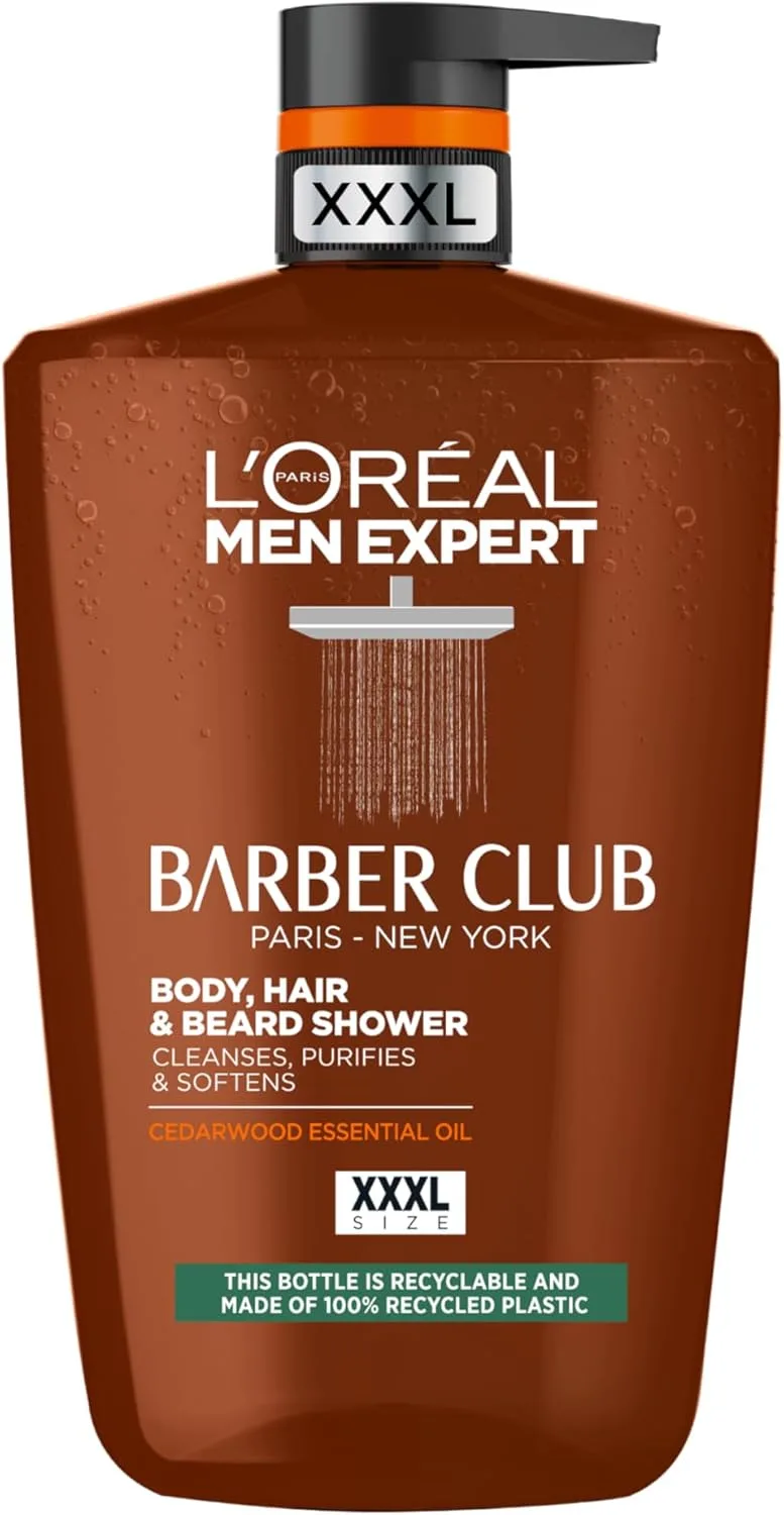 L'Oreal Paris Men Expert ▫️ Gel de banho L'Oréal Men Expert Barber Club, formulado com óleo de madeira
