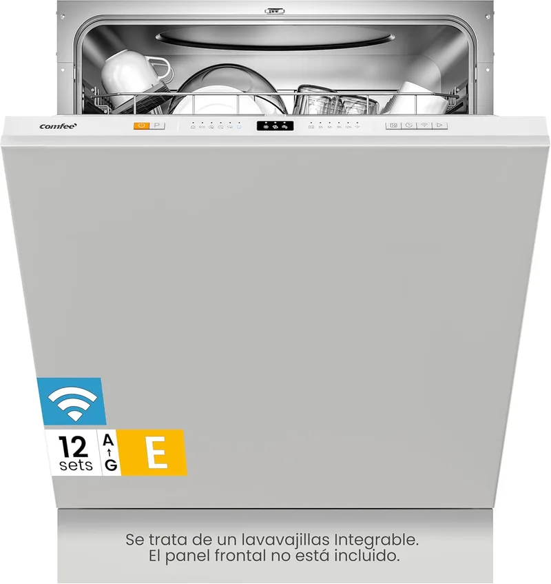 Comfee ▫️ ' CDWPB1215PB-EU Máquina de lavar louça encastrável de 60 cm para 12 talheres, Cloud Wash, Secagem Extra, Arranque diferido, Lavagem rápida, 5+3 programas, Função IoT - Branco