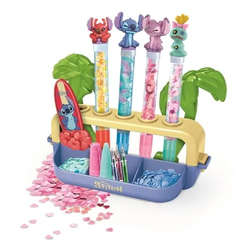 Clementoni ▫️ Idea - Laboratório de Canetas Disney Stitch - Kit Criativo com 5 canetas e mais de 25 acessórios, a partir dos 6 anos, desenvolvimento da criatividade e da motricidade fina, 28,9 x 5,4 x 24,9 cm, 18203 2