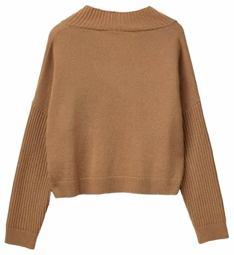 United Colors of Benetton ▫️ Camisola com Decote em V M/L 1444d403h Camisola para Mulher 3