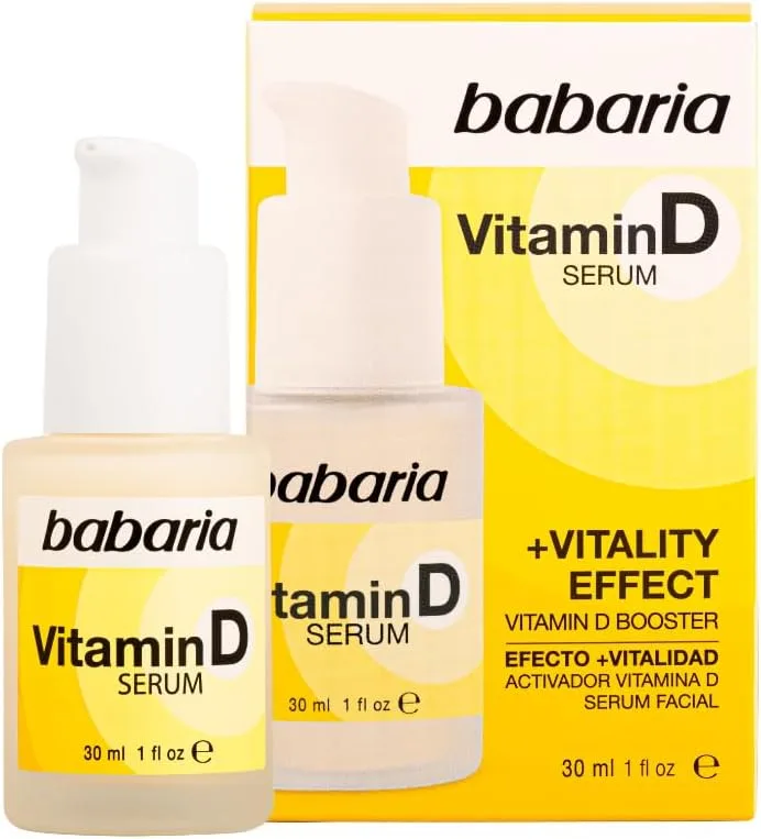 Babaria ▫️ Serum Facial Com Vitamina D | Serum Anti-Rugas Pele Radiante E Revitalizada | Serum Anti-Rugas Para Mulheres E Homens Com Vitamina E E Probióticos | Cuidado Facial Para Mulheres Uso Diário 30ml