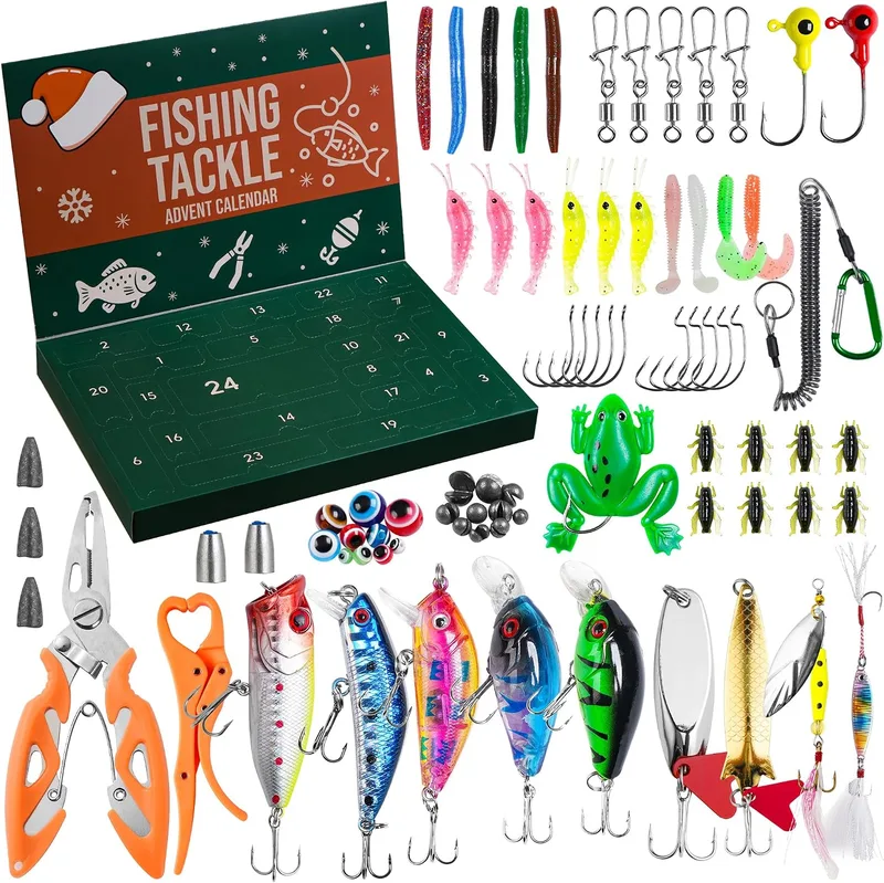 Lustkindheit ▫️ Calendário do Advento de Pesca 2026 para Homem com Ferramentas - 77 peças