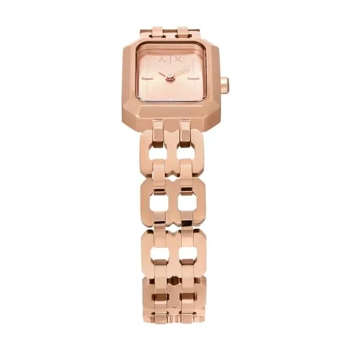 Armani Exchange ▫️ Relógio de senhora movimento de quartzo com dois ponteiros e caixa de 27 mm com bracelete em aço inoxidável 5