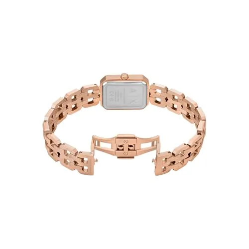 Armani Exchange ▫️ Relógio de senhora movimento de quartzo com dois ponteiros e caixa de 27 mm com bracelete em aço inoxidável 7