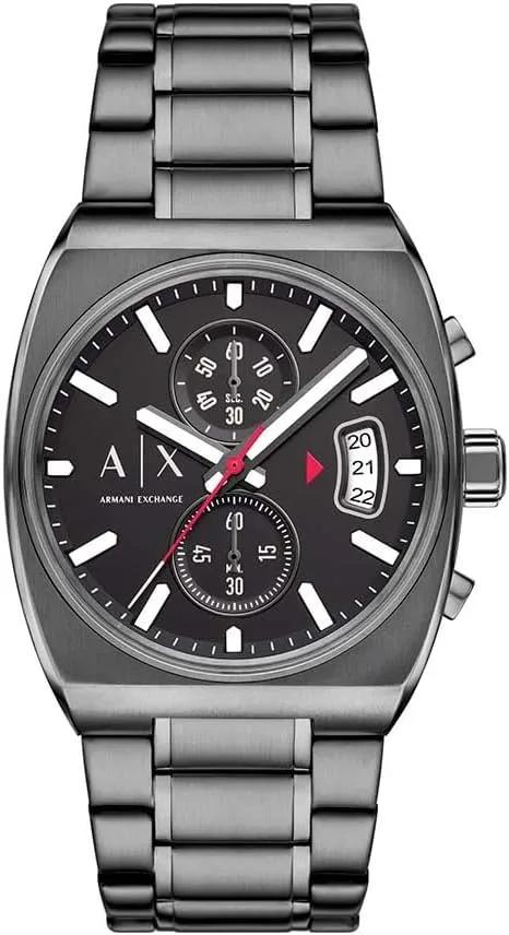 Relógio Armani Exchange para homem, movimento cronógrafo de quartzo, caixa de 40 mm com bracelete em aço inoxidável