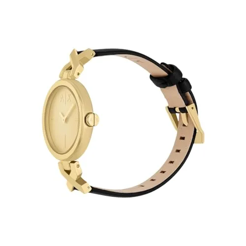 Armani Exchange ▫️ Relógio para mulher, movimento de quartzo com dois ponteiros e caixa de 32 mm com bracelete em aço inoxidável 3