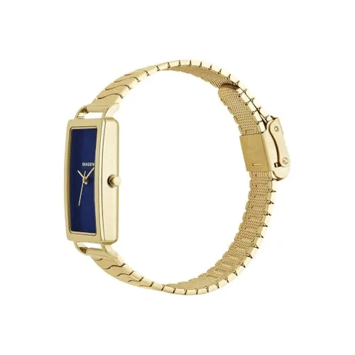 Skagen ▫️ Relógio Hagen para mulher, movimento de quartzo de três ponteiros com bracelete em aço inoxidável ou couro 3