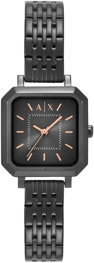 Armani Exchange Orologio da Donna, Quarzo Movimento a tre lancette e cassa da 27 mm con cinturino in Acciaio inossidabile